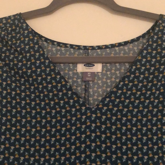 Old Navy teal printed shift dress - Picture 2 of 5